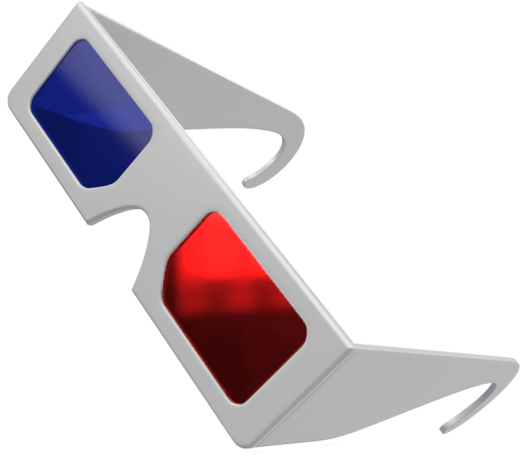 floating 3d glasses