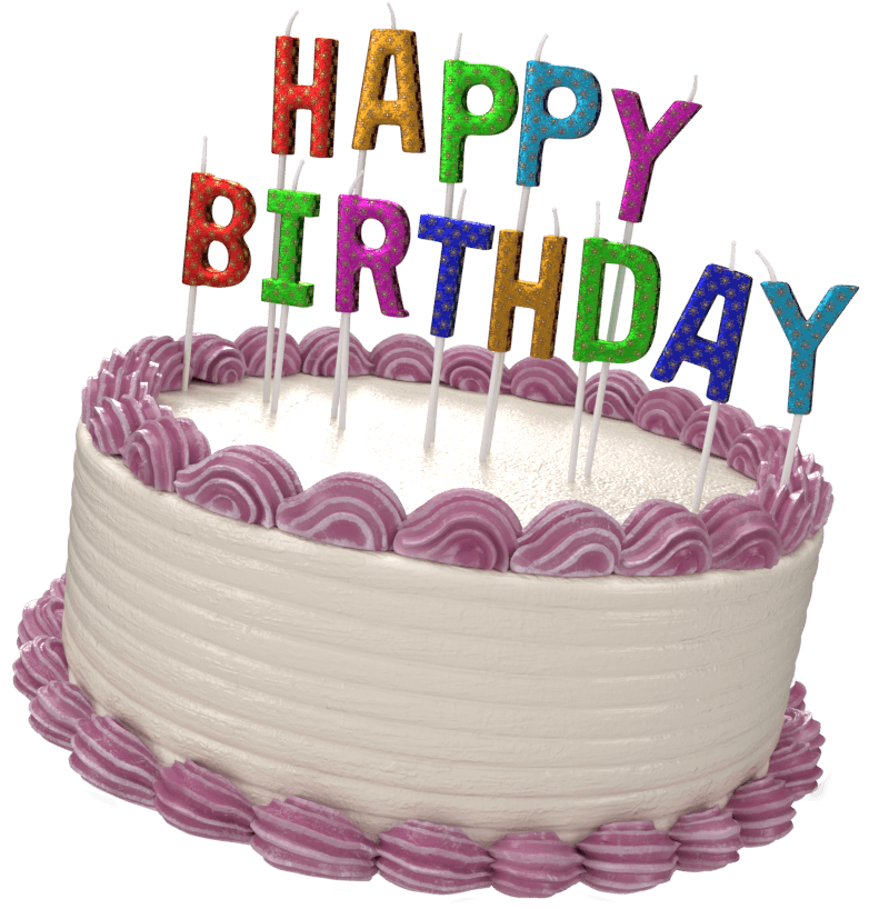 floating birthday cake